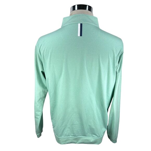 Rhoback 1/4 Zip Golf Shirt Men's Large Aqua Blue Green Performance Long Sleeve - Picture 4 of 8